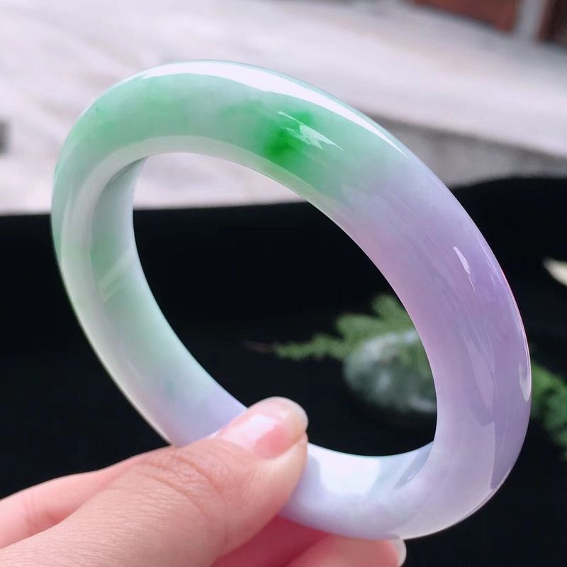 Bracelets - Alami, bertekstur seperti es, berwarna hijau