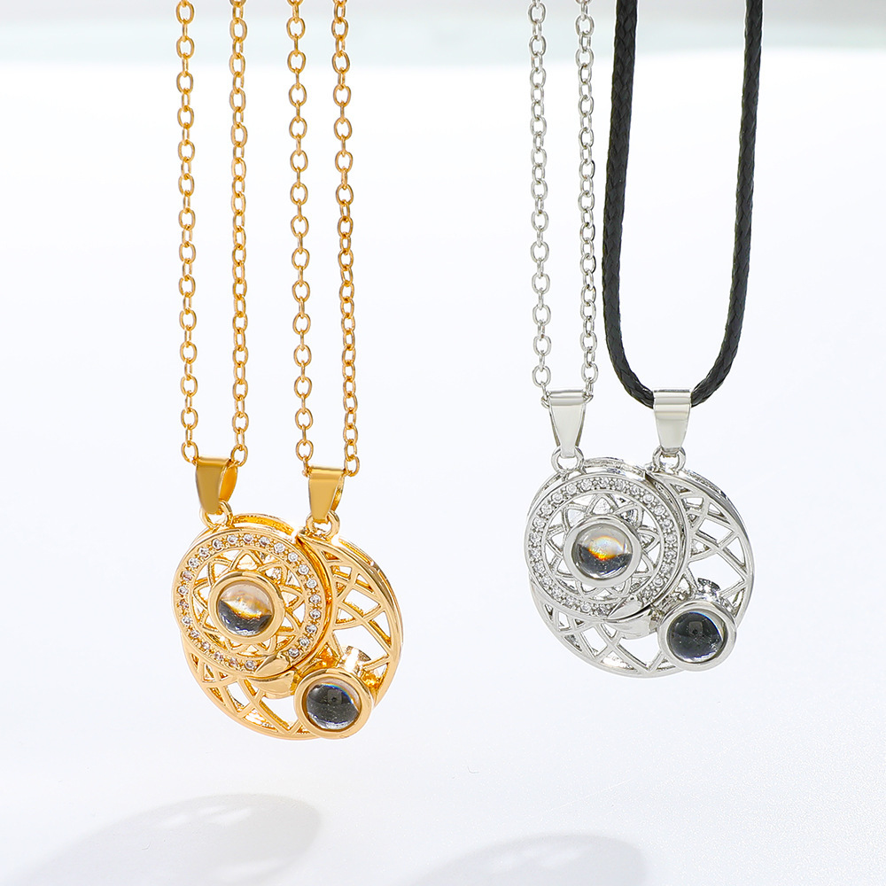Magnetic Couple Matching Necklaces - Kalung pasangan magnetik 100 bahasa, 2