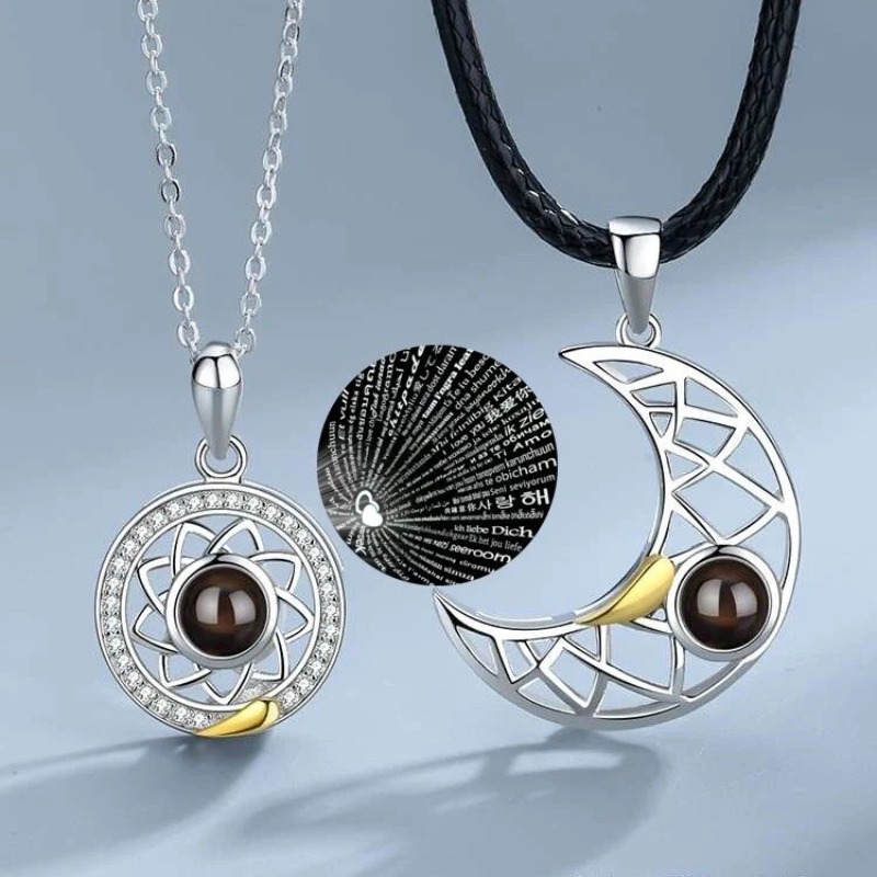 Magnetic Couple Matching Necklaces - Kalung pasangan magnetik, 1 pasang kalung