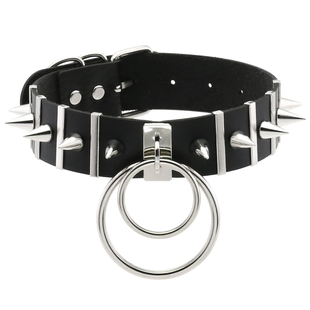 Goth Punk Spike Choker - Choker Paku Besar Kalung Punk Logam