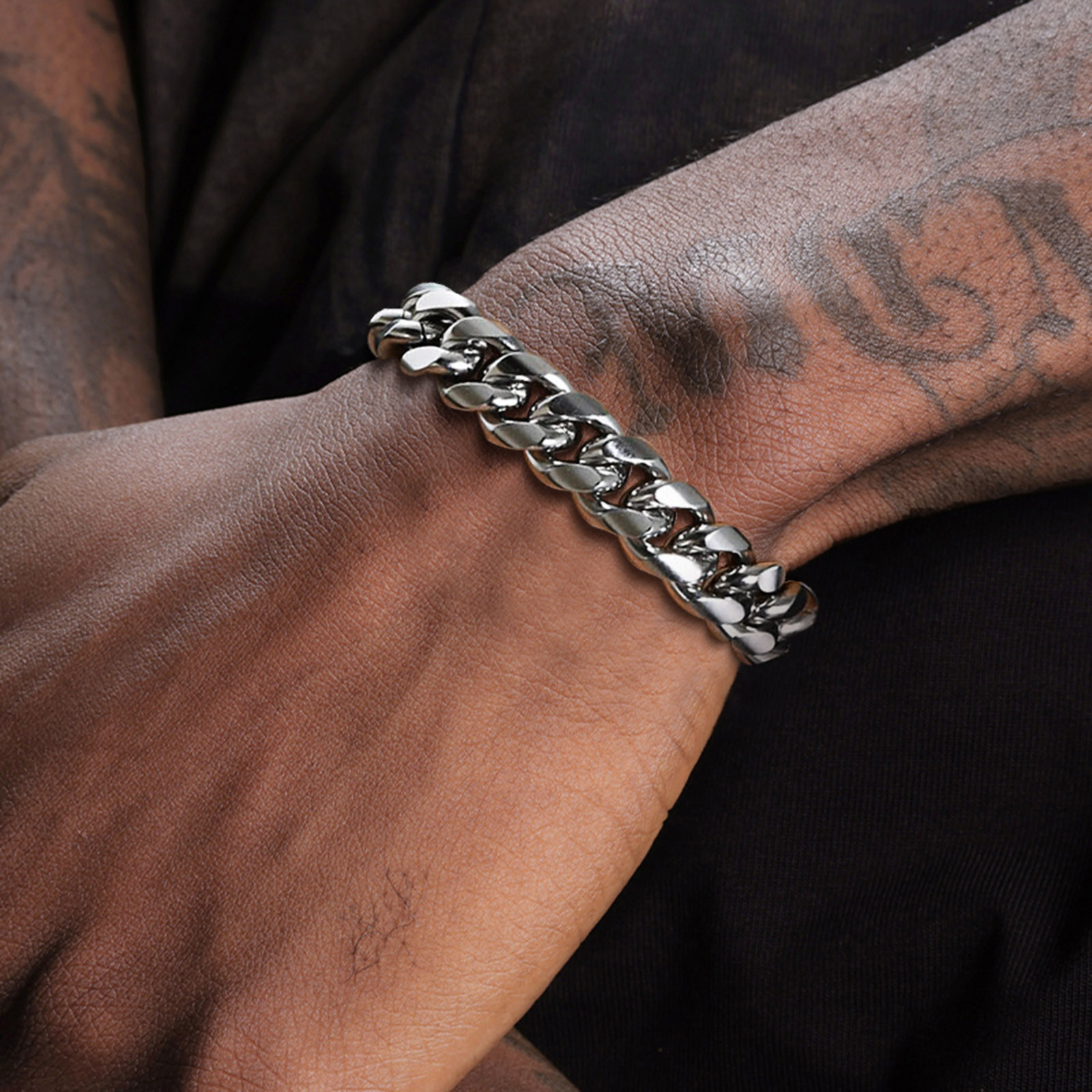 Cuban Link Chain 12Mm - Gelang rantai untuk pria 6-12mm, gelang