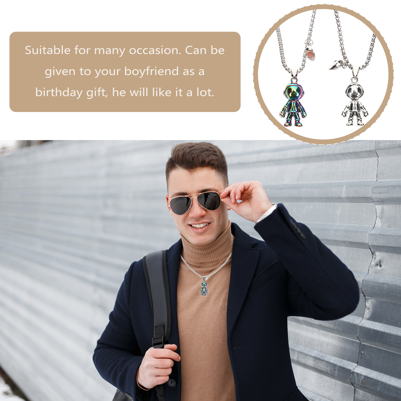 1 Pasang Kalung Pasangan denga - Magnetic Couple Matching Necklaces ulasan dan harga