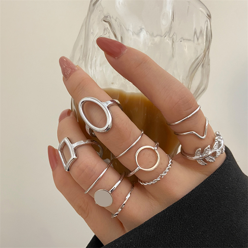 Set Manik Logam Cincin Punk Pe - Vintage Punk Knuckle Rings Set ulasan dan harga