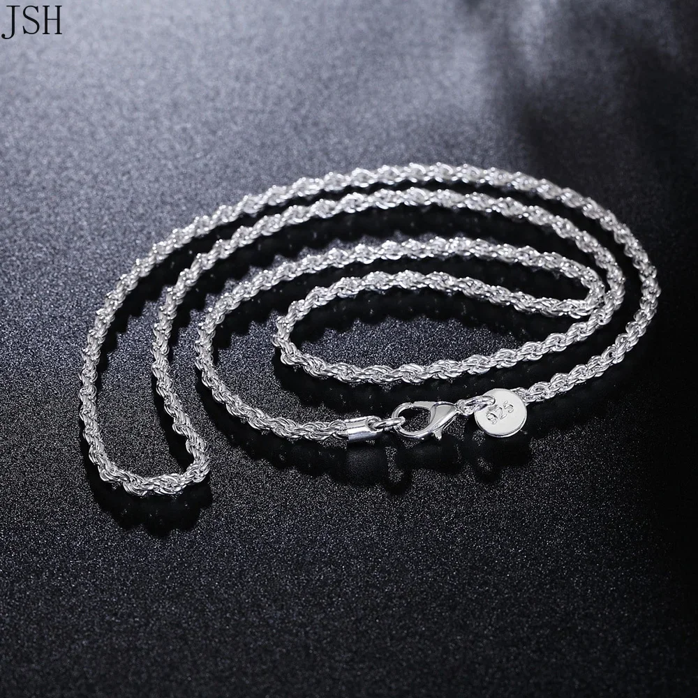 40-60cm grosir 925 perak murni - 925 Sterling Silver Chain Necklace Men ulasan dan harga