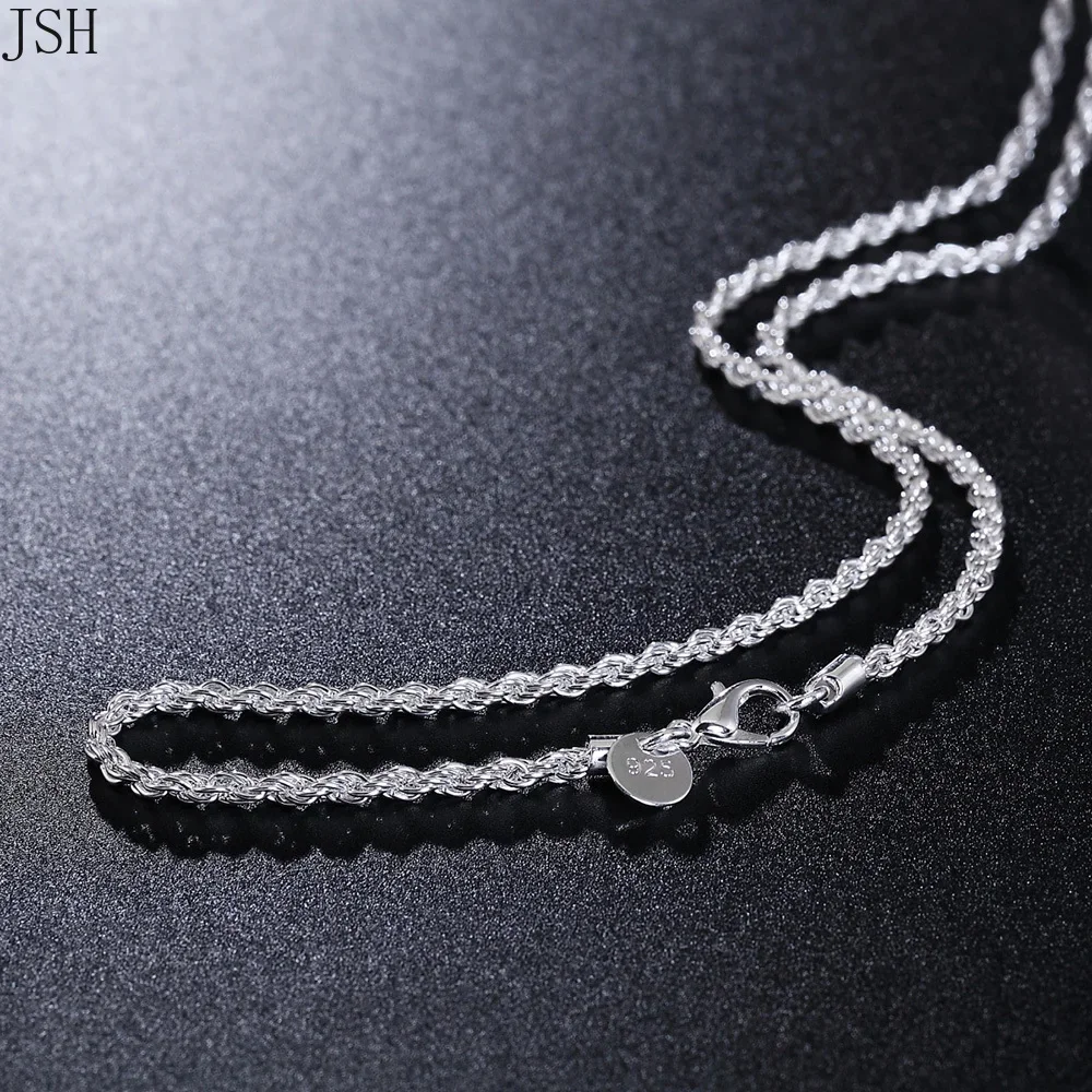 40-60cm grosir 925 perak murni - 925 Sterling Silver Chain Necklace Men ulasan dan harga