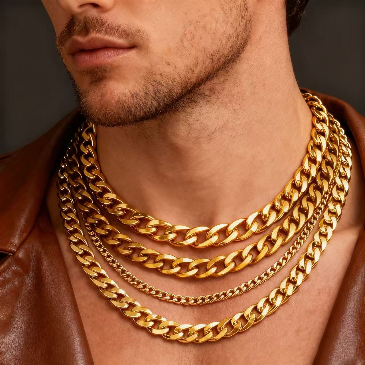 Kalung Rantai Cuban Link Baja  - Cuban Link Chain 12Mm ulasan dan harga