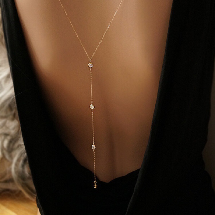 Kalung Rantai Punggung Wanita  - Body Jewelry ulasan dan harga