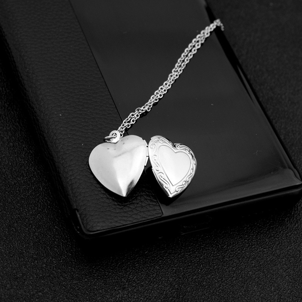 1 Bingkai Foto Berbentuk Hati  - Heart Locket Necklace Photo ulasan dan harga