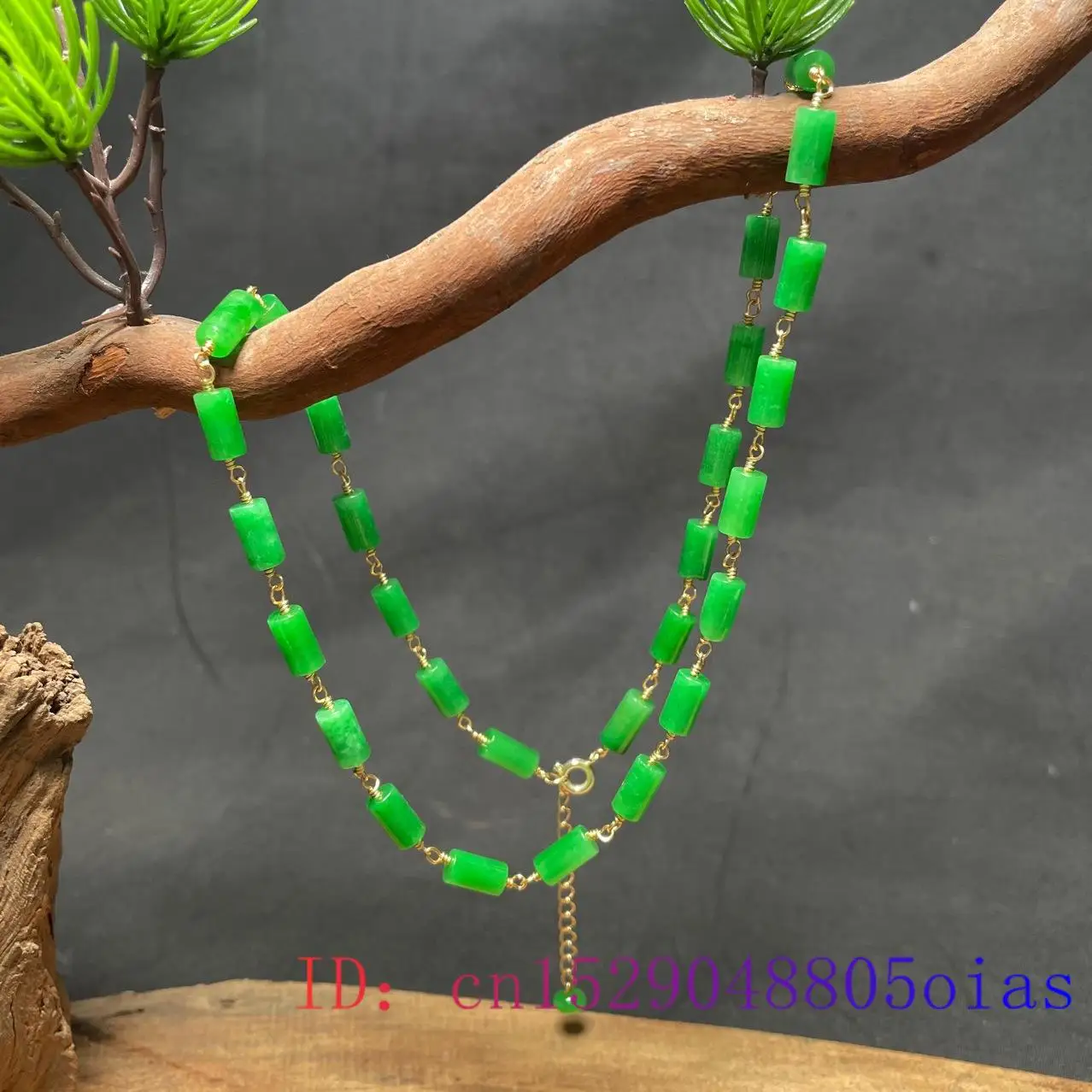 Kalung Manik-manik Giok Hijau  - Necklaces ulasan dan harga