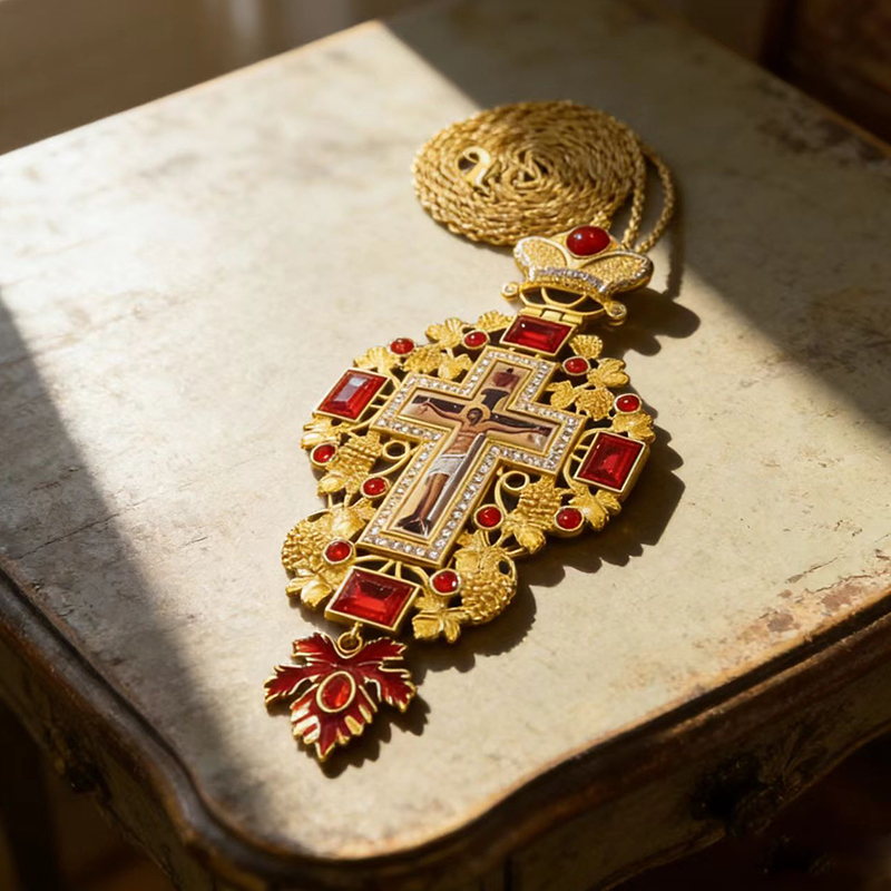 Kalung Salib Ortodoks Emas Per - Cross Pendant Necklace Gold ulasan dan harga