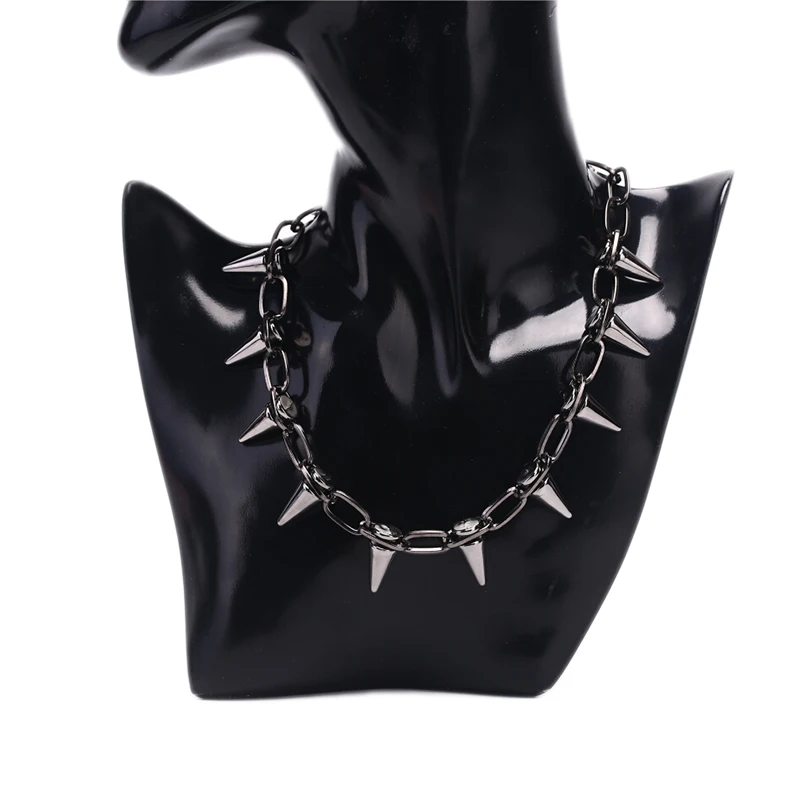 Kalung Kerah dengan Hiasan Pak - Goth Punk Spike Choker ulasan dan harga