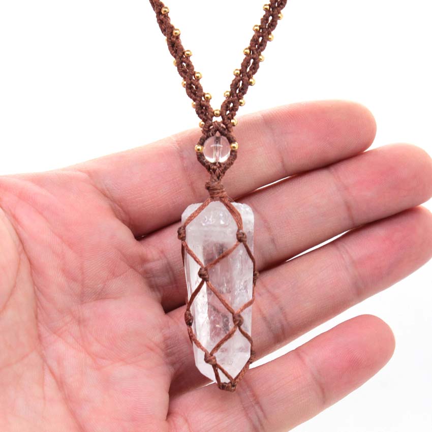 Kalung Liontin Batu Kepang Mac - Crystal Pendant Necklace Natural Stone ulasan dan harga