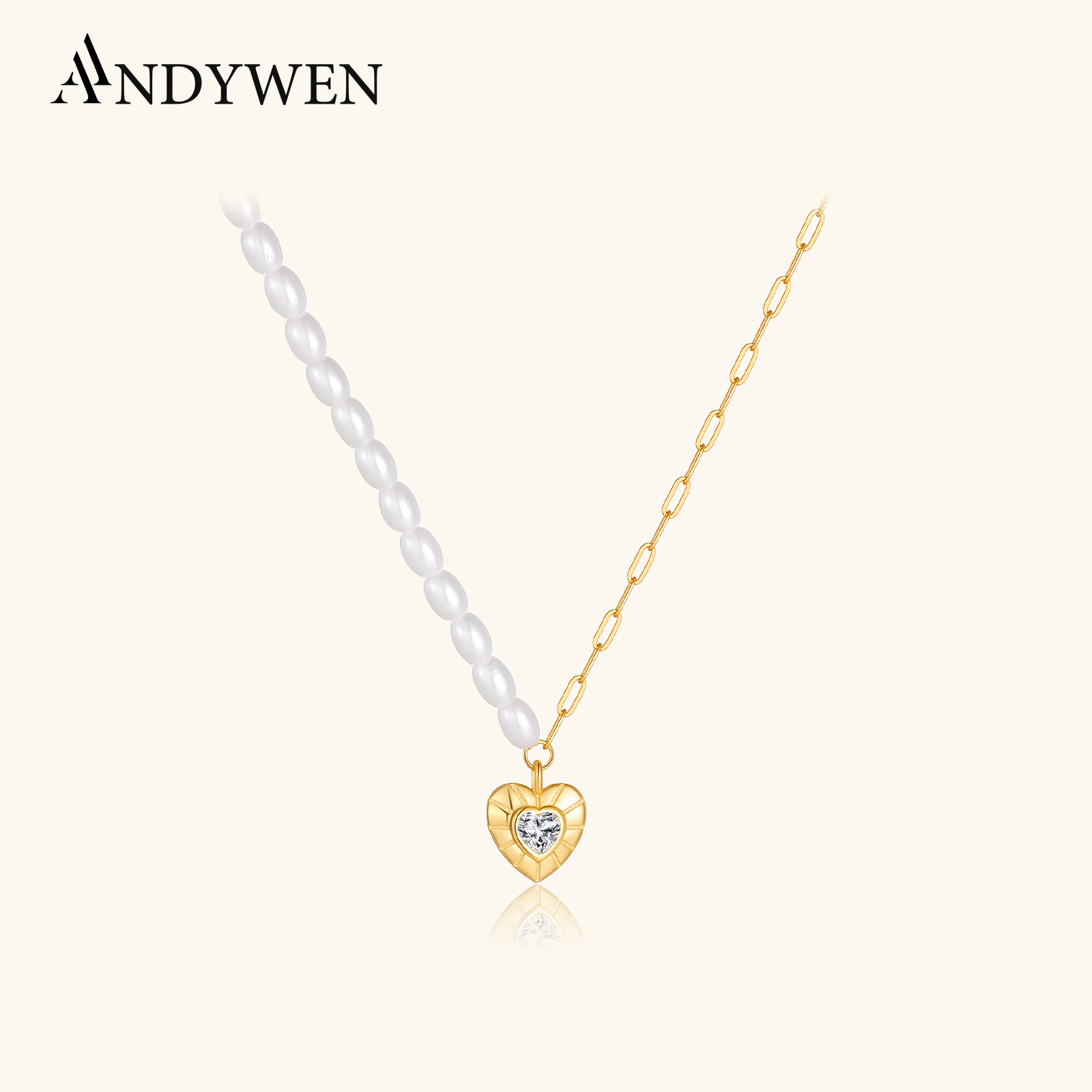 ANDYWEN Kalung Rantai Mutiara  - Pearl Choker Necklace Vintage ulasan dan harga