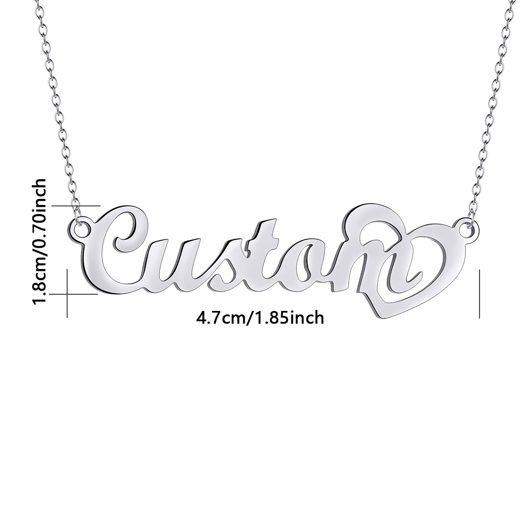 Kalung nama kustom dengan lion - Custom Name Necklace Stainless Steel ulasan dan harga