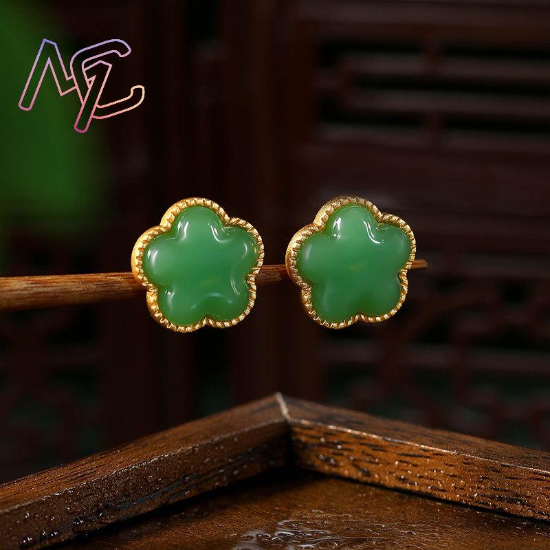 Anting Semanggi Giok Hijau Ala - Earrings ulasan dan harga