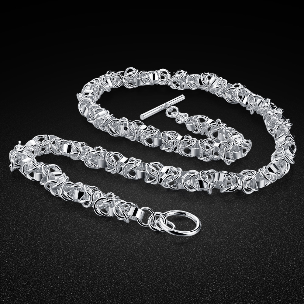 Kalung Rantai Tulang Hip Hop P - 925 Sterling Silver Chain Necklace Men ulasan dan harga