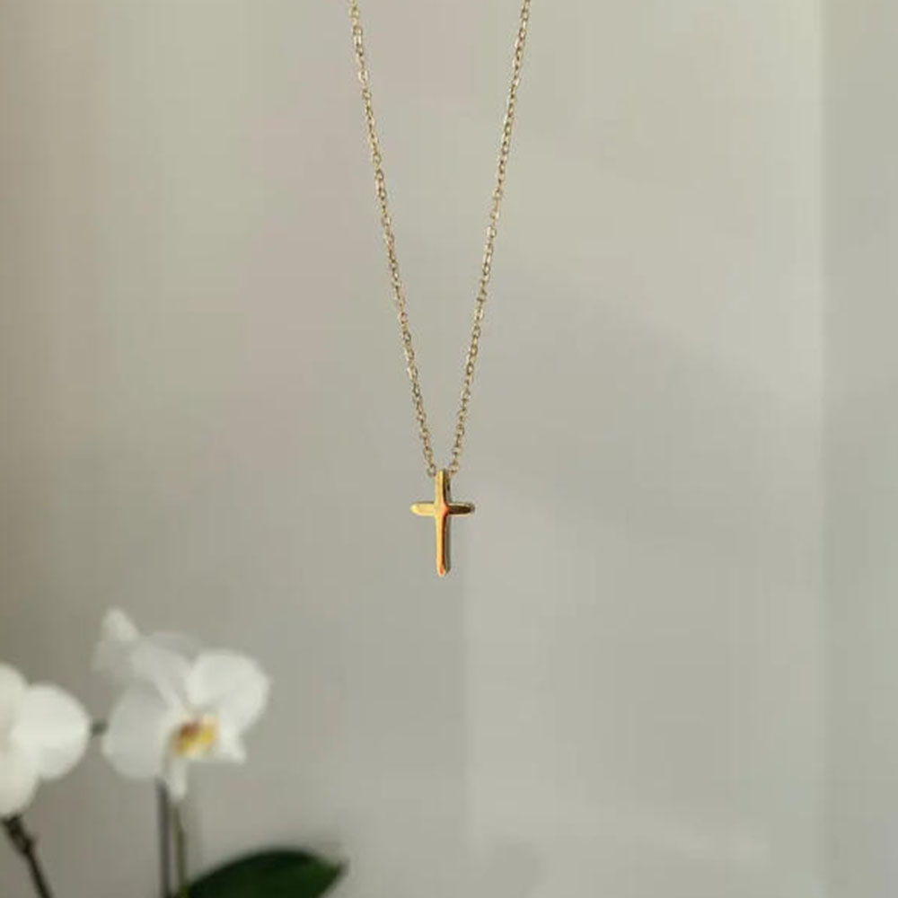 Kalung salib emas yang indah,  - Cross Pendant Necklace Gold ulasan dan harga