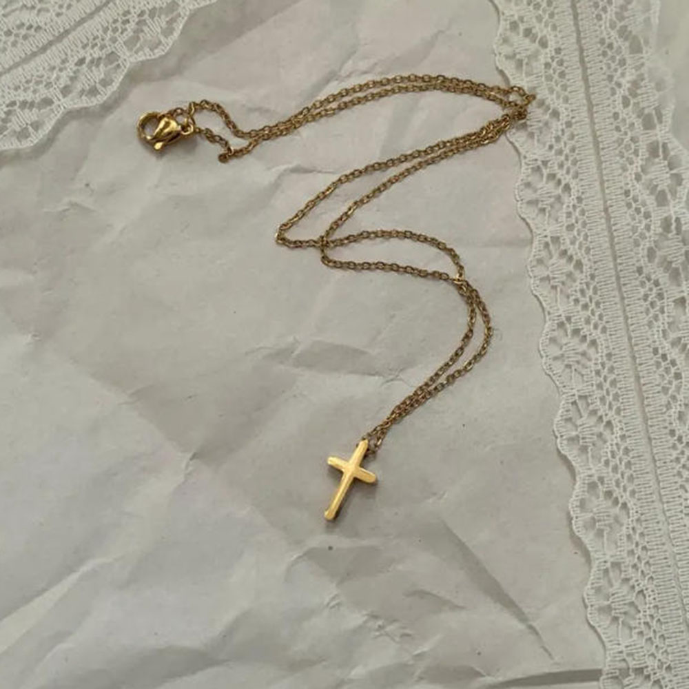 Kalung salib emas yang indah,  - Cross Pendant Necklace Gold ulasan dan harga