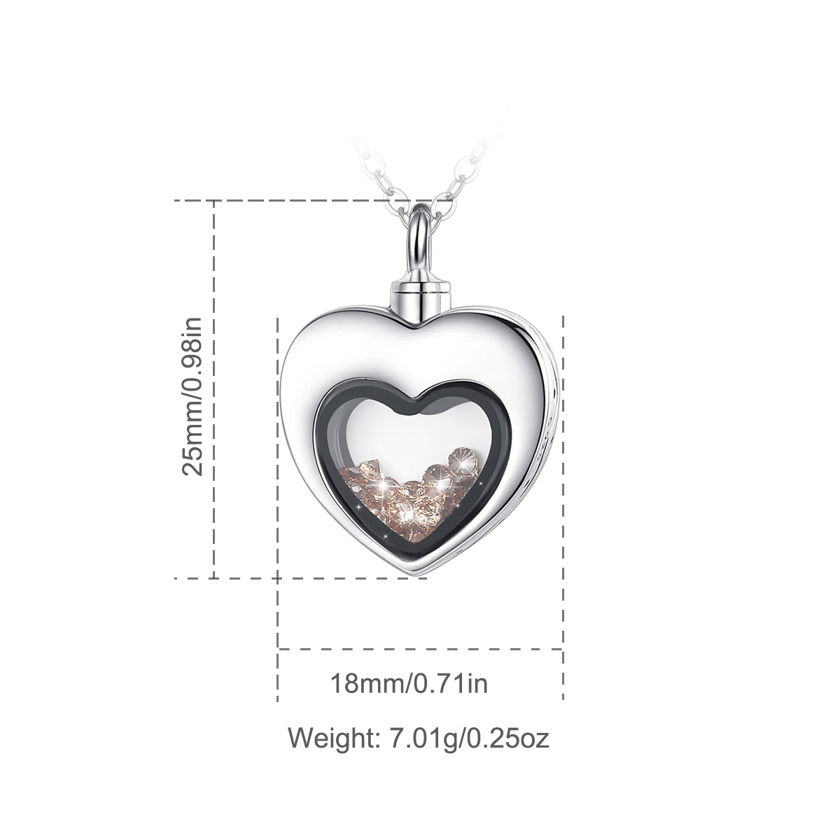 Eudora Liontin Hati Perak Murn - Heart Locket Necklace Photo ulasan dan harga