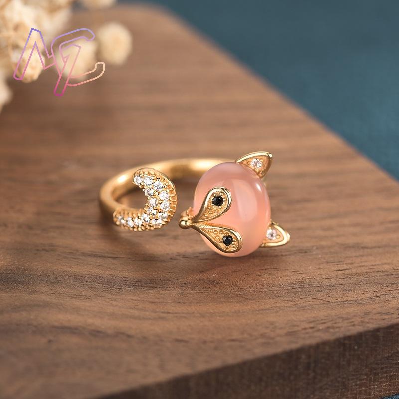 Cincin Rubah Giok Alami Merah  - Rings ulasan dan harga