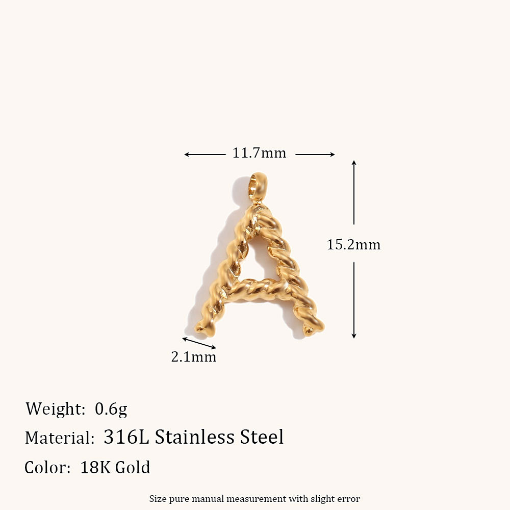 Kalung Huruf 3D Personalisasi, - Initial Letter Necklace 18K Gold ulasan dan harga