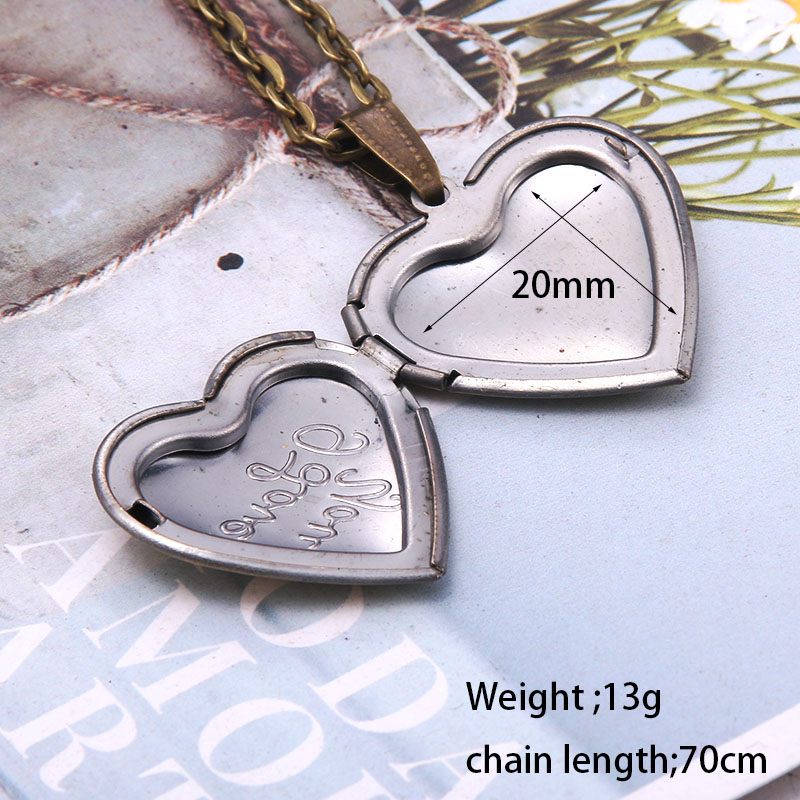 Kalung Liontin Oval Hati Bermo - Heart Locket Necklace Photo ulasan dan harga