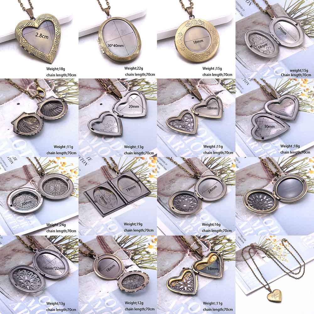 Kalung Liontin Oval Hati Bermo - Heart Locket Necklace Photo ulasan dan harga