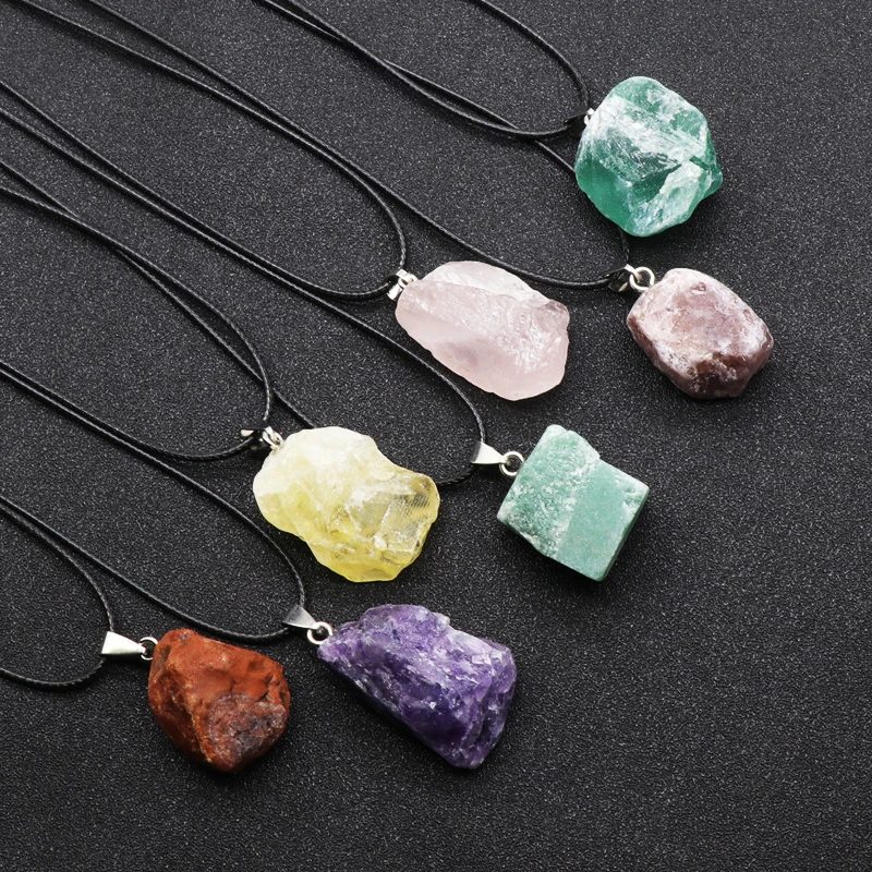 Kalung bunga kecubung alami ka - Crystal Pendant Necklace Natural Stone ulasan dan harga