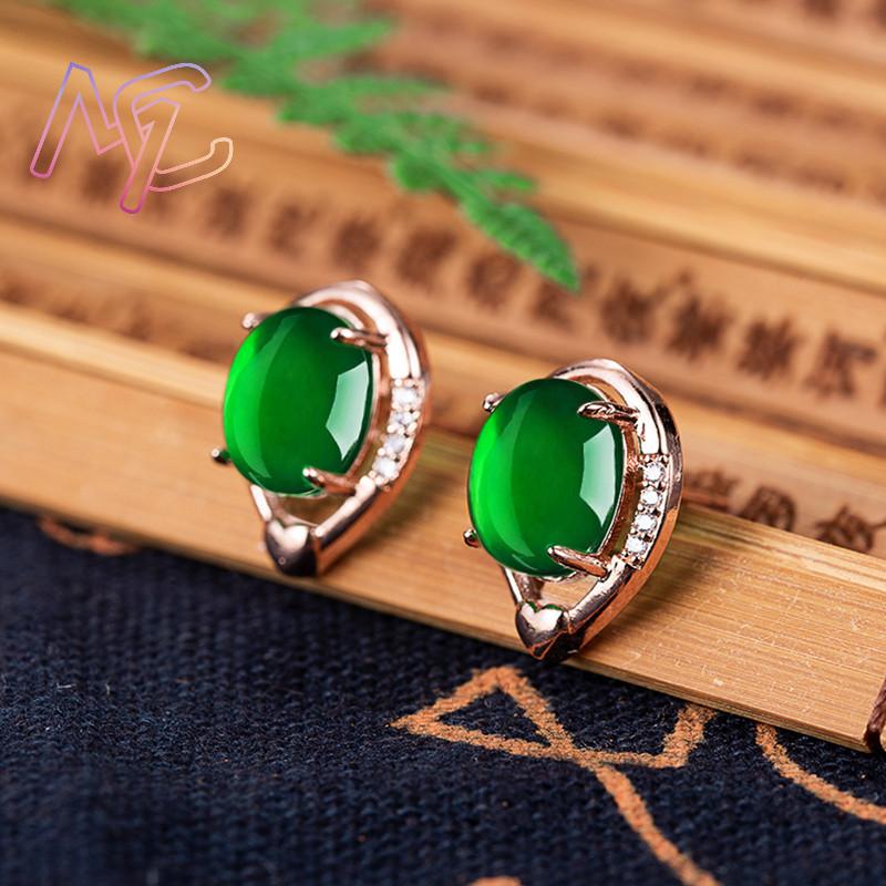 Anting-anting bunga giok alami - Earrings ulasan dan harga