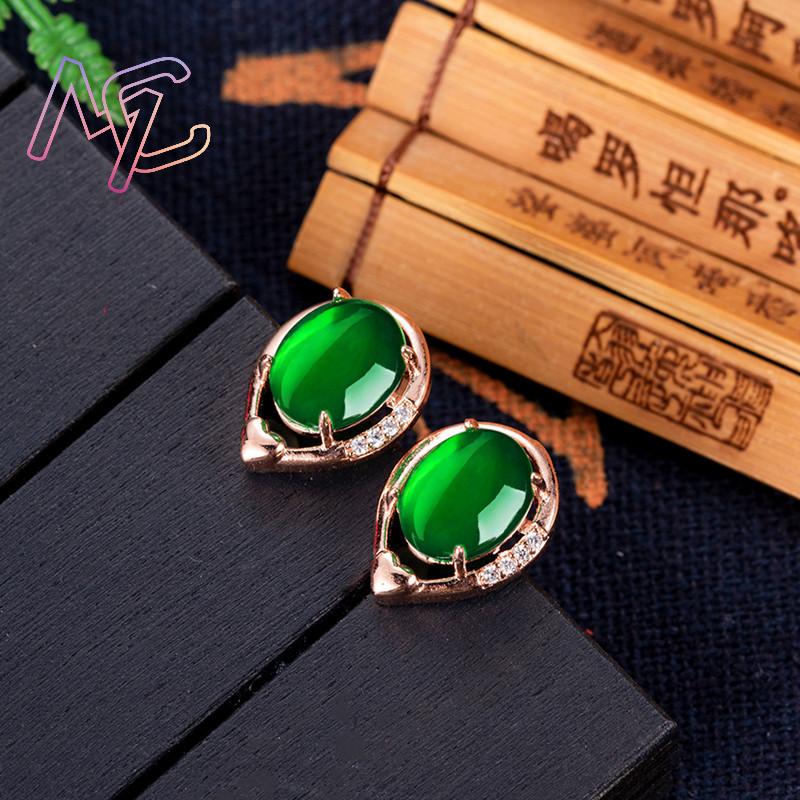 Anting-anting bunga giok alami - Earrings ulasan dan harga