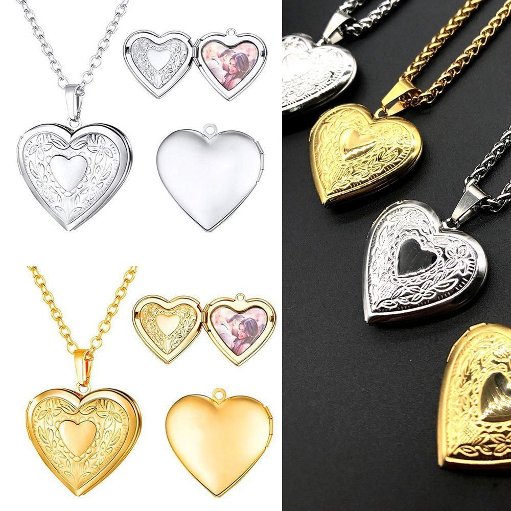 Liontin Foto Bentuk Hati untuk - Heart Locket Necklace Photo ulasan dan harga