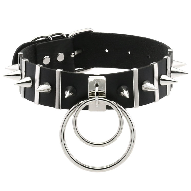 Kalung Ikat Pinggang Goth Bula - Goth Punk Spike Choker ulasan dan harga